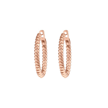 Small Rose Gold Pinecone Hoops