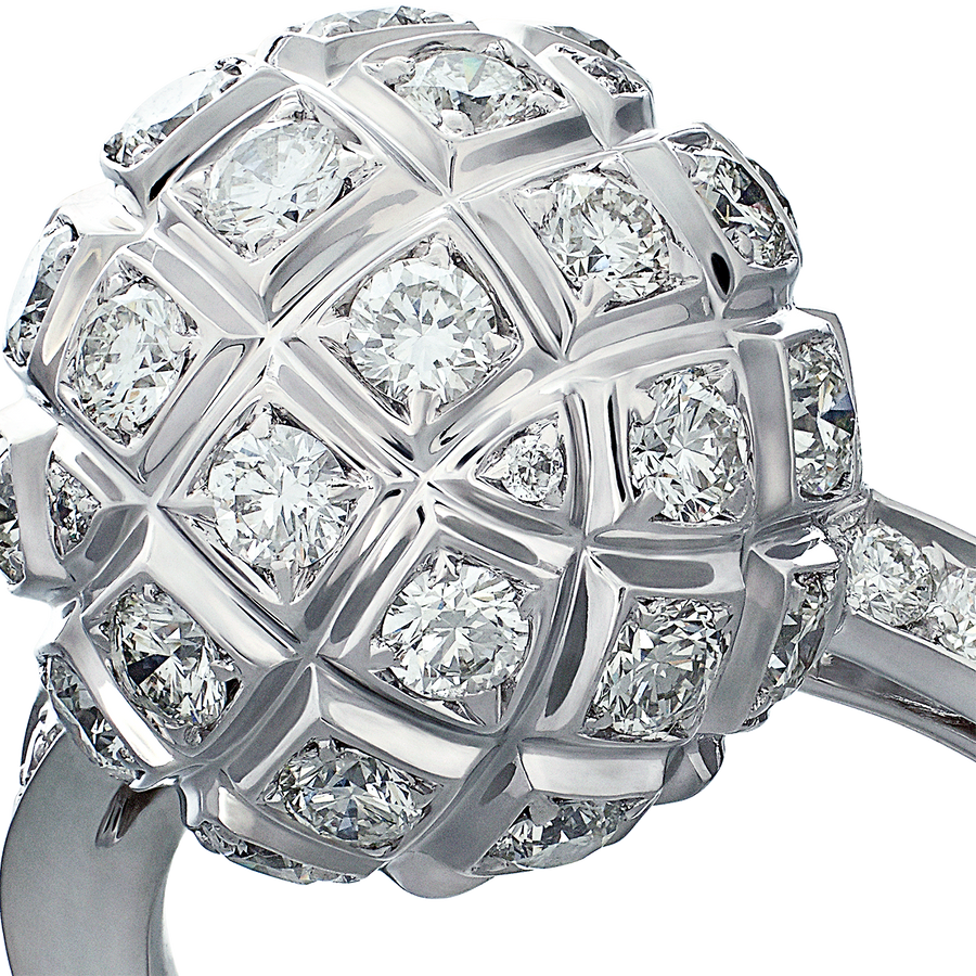 Pinecone Round Diamond Ring