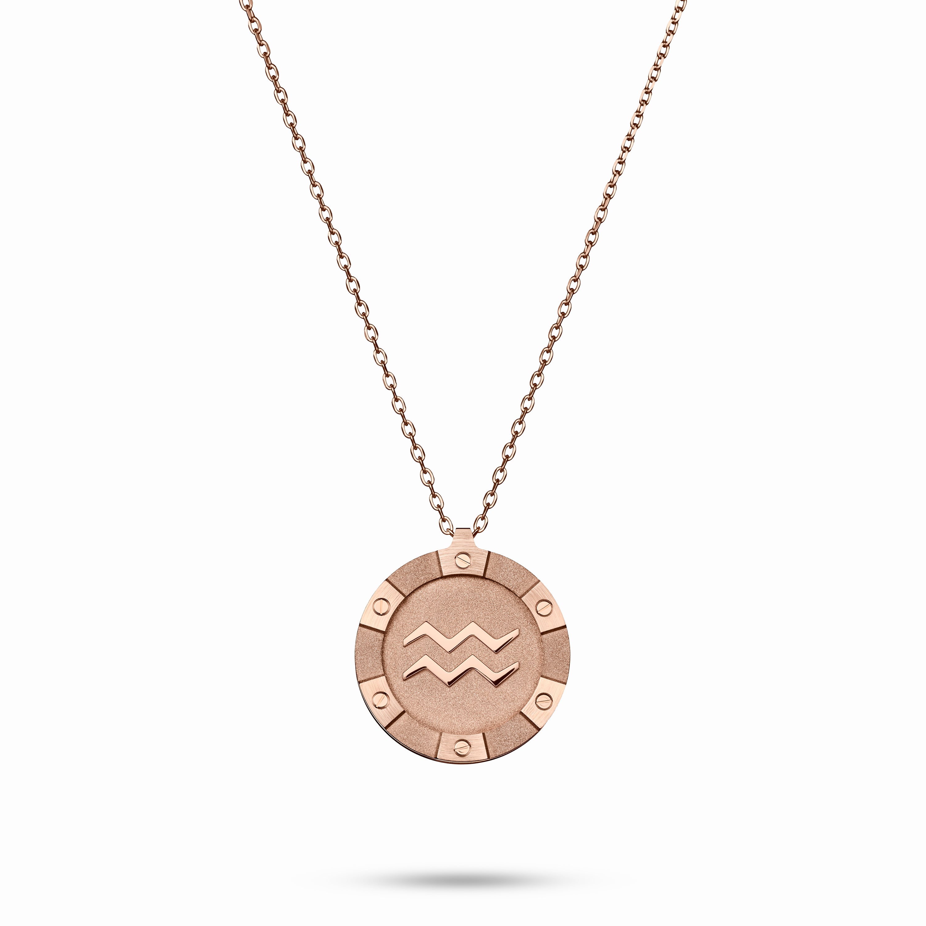 Rose Gold Target Zodiac Pendant