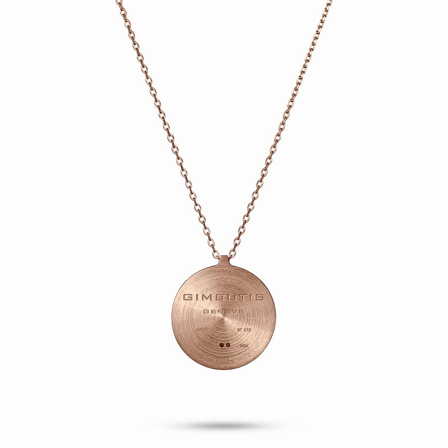 Rose Gold Target Zodiac Pendant With Diamonds