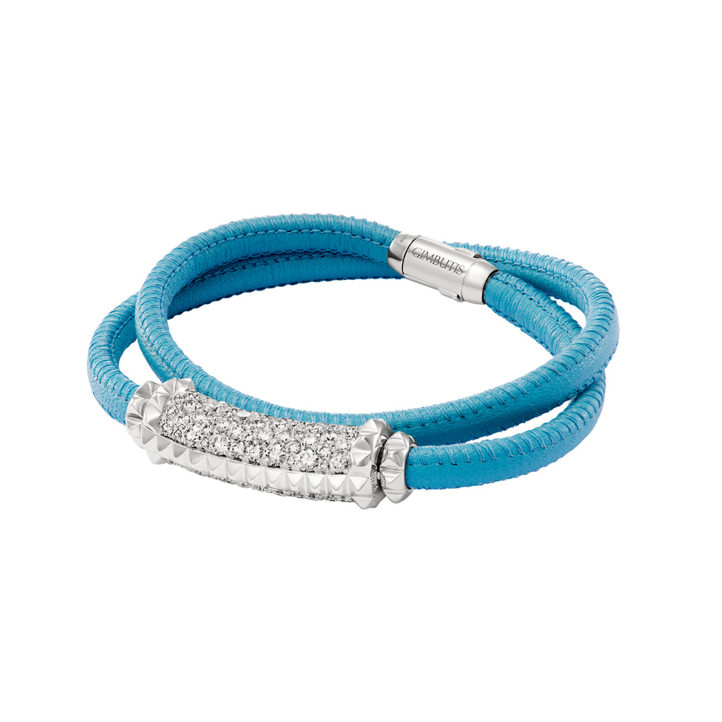 White Gold Spike Bracelet With Diamonds