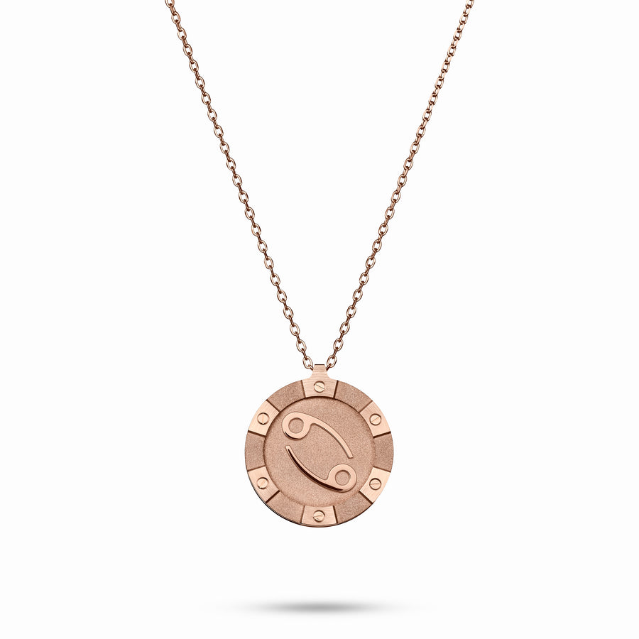 Rose Gold Target Zodiac Pendant