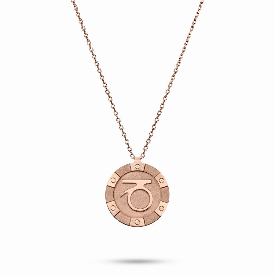 Rose Gold Target Zodiac Pendant