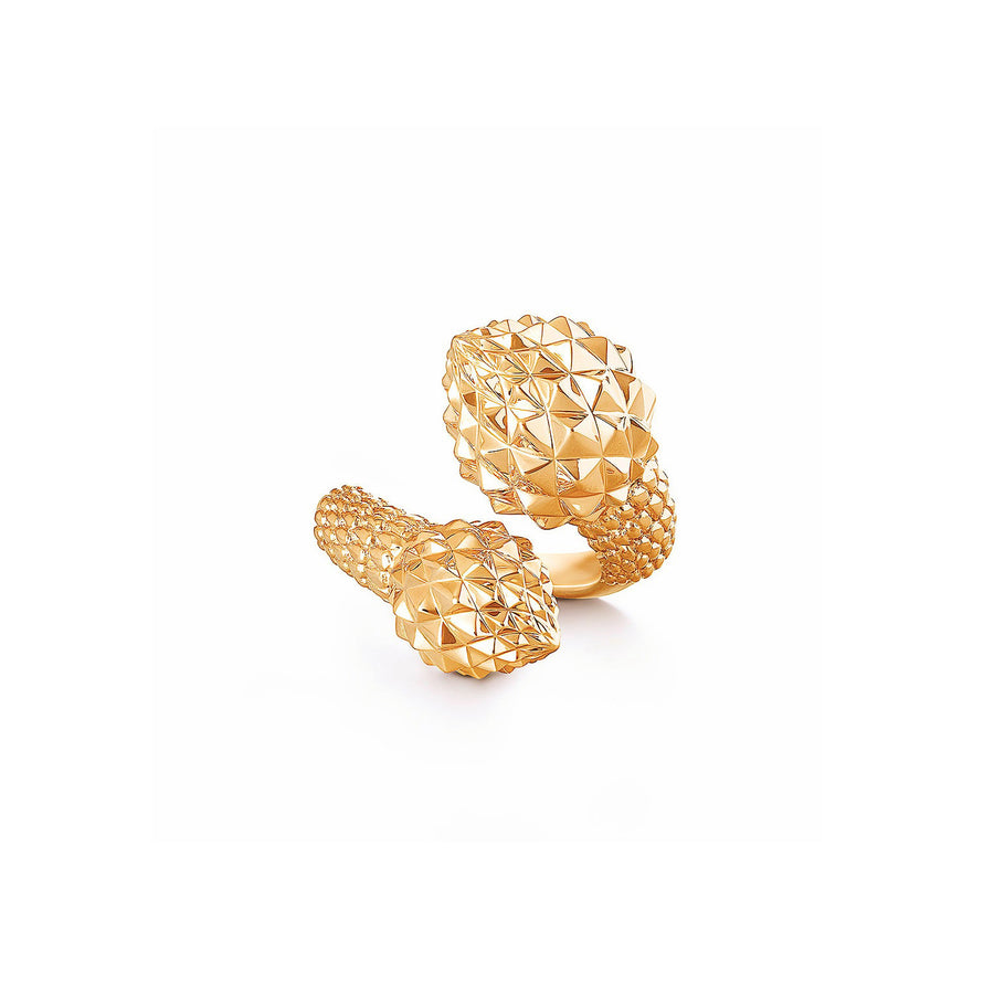 Classic Pine Cone Yellow Gold Big Ring