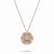 Rose Gold Target Zodiac Pendant With Diamonds