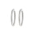 Large White Gold Pinecone Hoops
