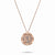 Rose Gold Target Zodiac Pendant With Diamonds