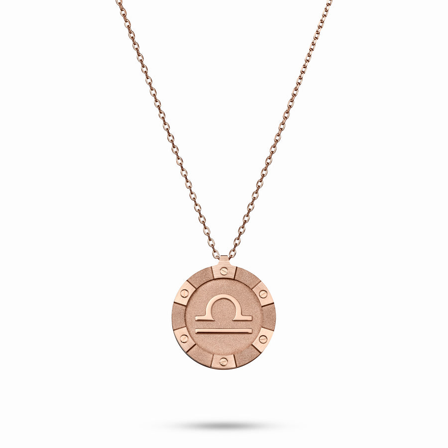 Rose Gold Target Zodiac Pendant