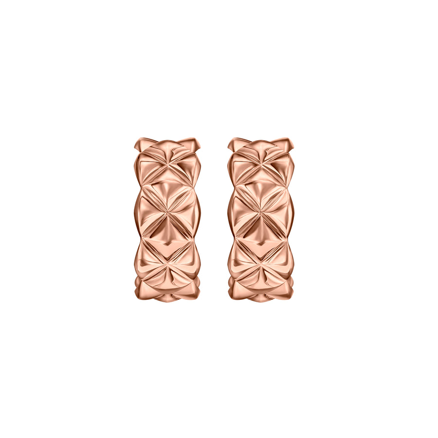 Rose Gold Big Spike Creoles