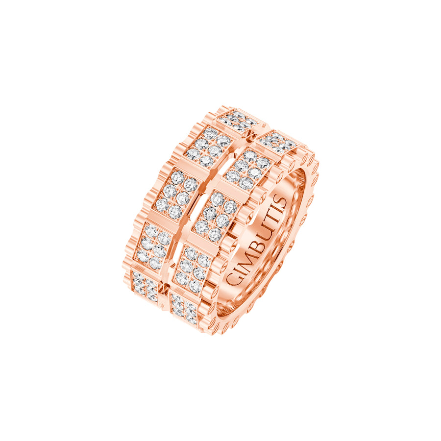 Rose Gold Full Pave Diamond Ring