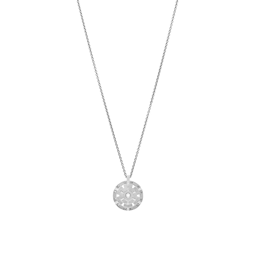 White Gold Big Target Pendant