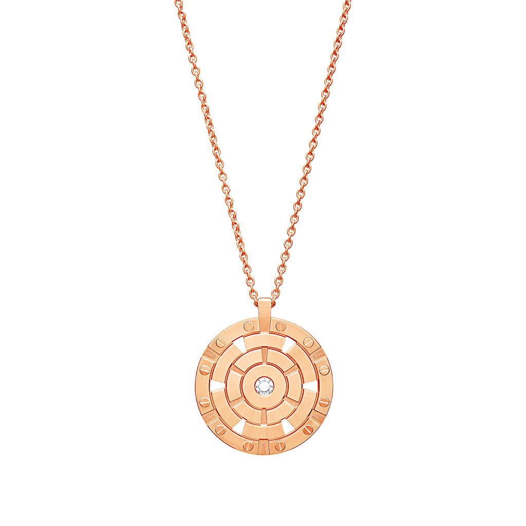Rose Gold Small Target Pendant
