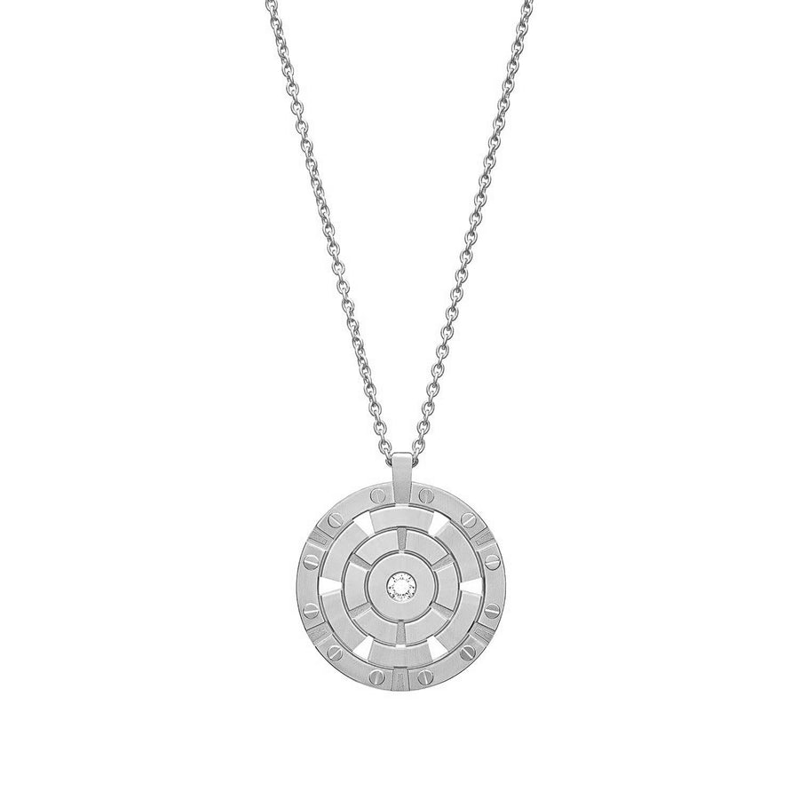 White Gold Small Target Pendant