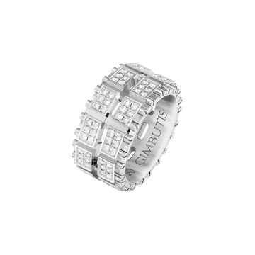 White Gold Full Pave Diamond Ring