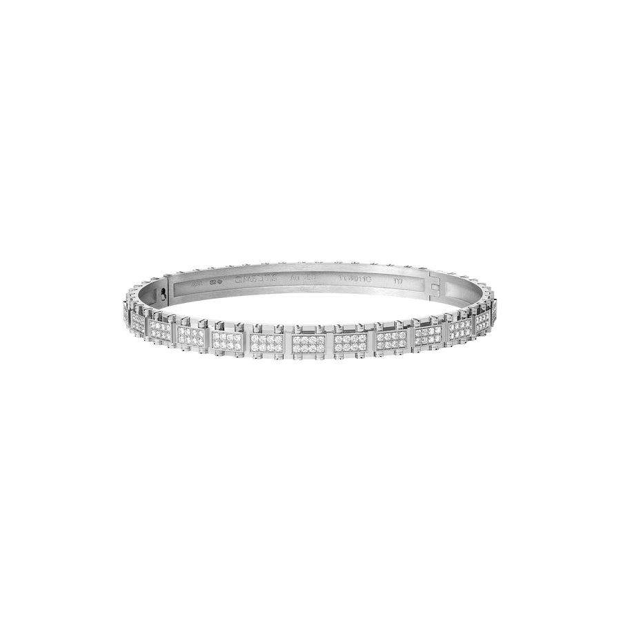 White Gold Full Pave Target Bracelet With Diamonds