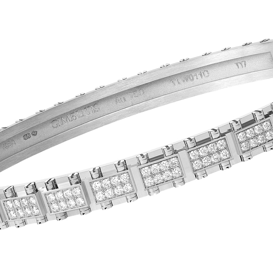 White Gold Full Pave Target Bracelet With Diamonds