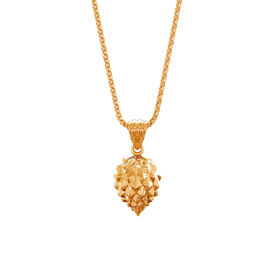 Yellow Gold Pine Cone Pendant