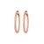 Large Rose Gold Pinecone Hoops With Diamonds