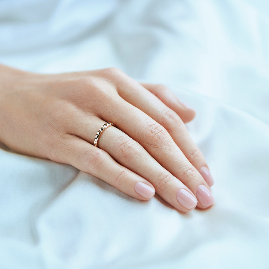 Pinecone Rose Gold Wedding Ring