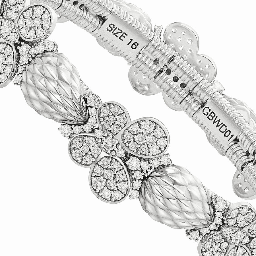 White Gold Butterflies Bracelet With Diamonds