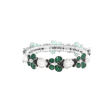 Butterflies Bracelet With Emeralds