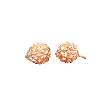 Rose Gold Pinecone Studs