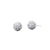 White Gold Pinecone Round Studs