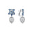 Pinecone Sapphire Flower Earrings