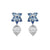 Pinecone Sapphire Flower Earrings