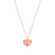 Rose Gold Pine Cone Heart
