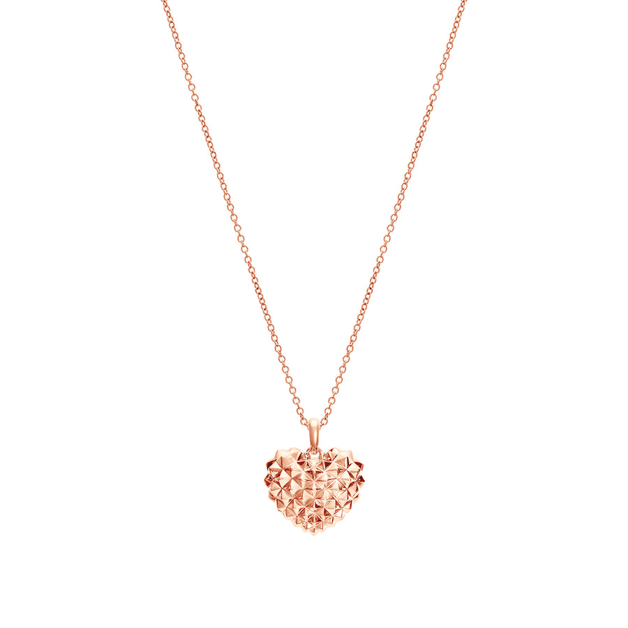 Rose Gold Pine Cone Heart