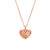 Rose Gold Pine Cone Heart