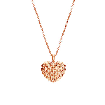 Rose Gold Pine Cone Heart