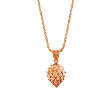 Rose Gold Pine Cone Pendant