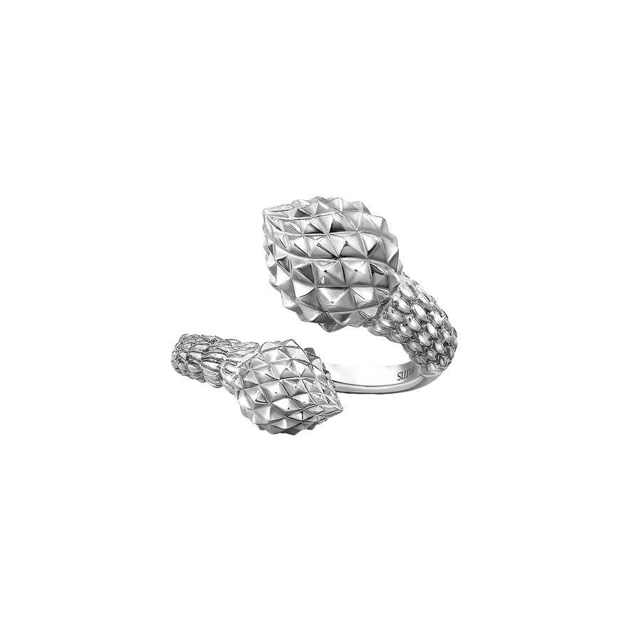 Pinecone White Gold Small Ring