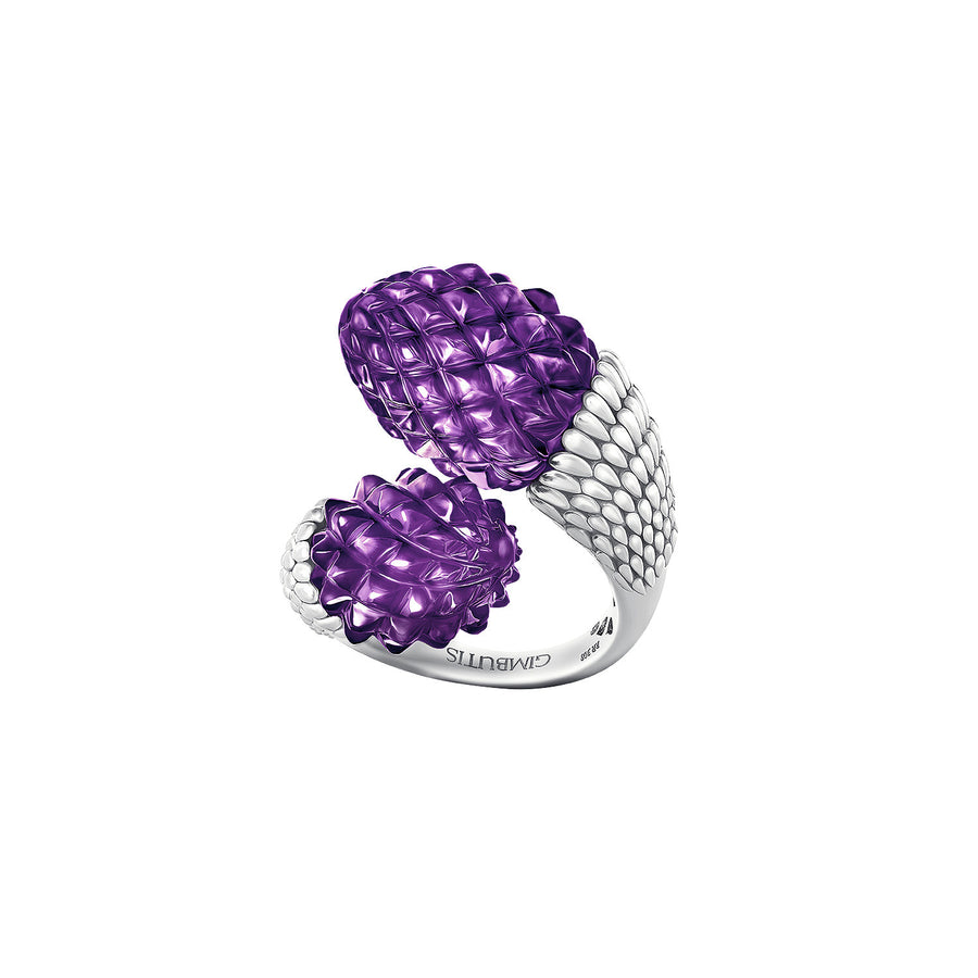 Pinecone Amethyst Ring