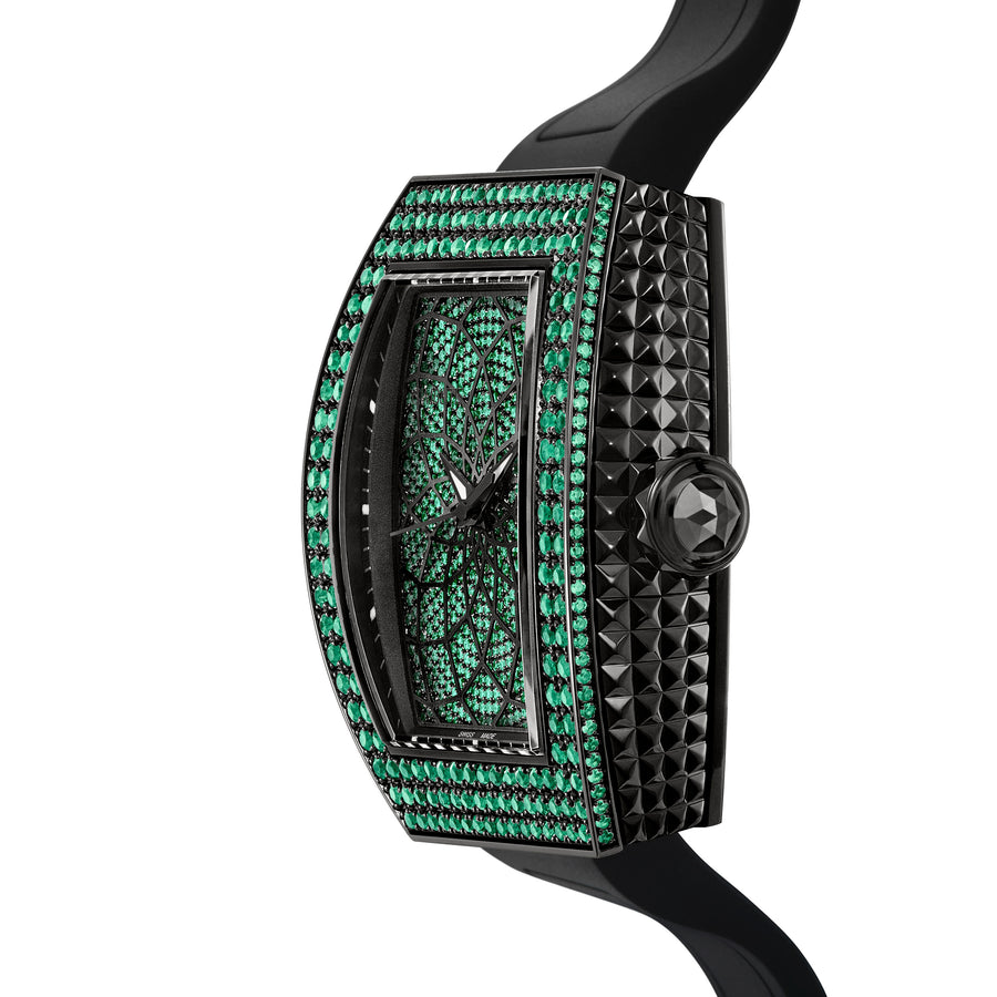 Avantgarde DLC Solid Gold with Emeralds Watch