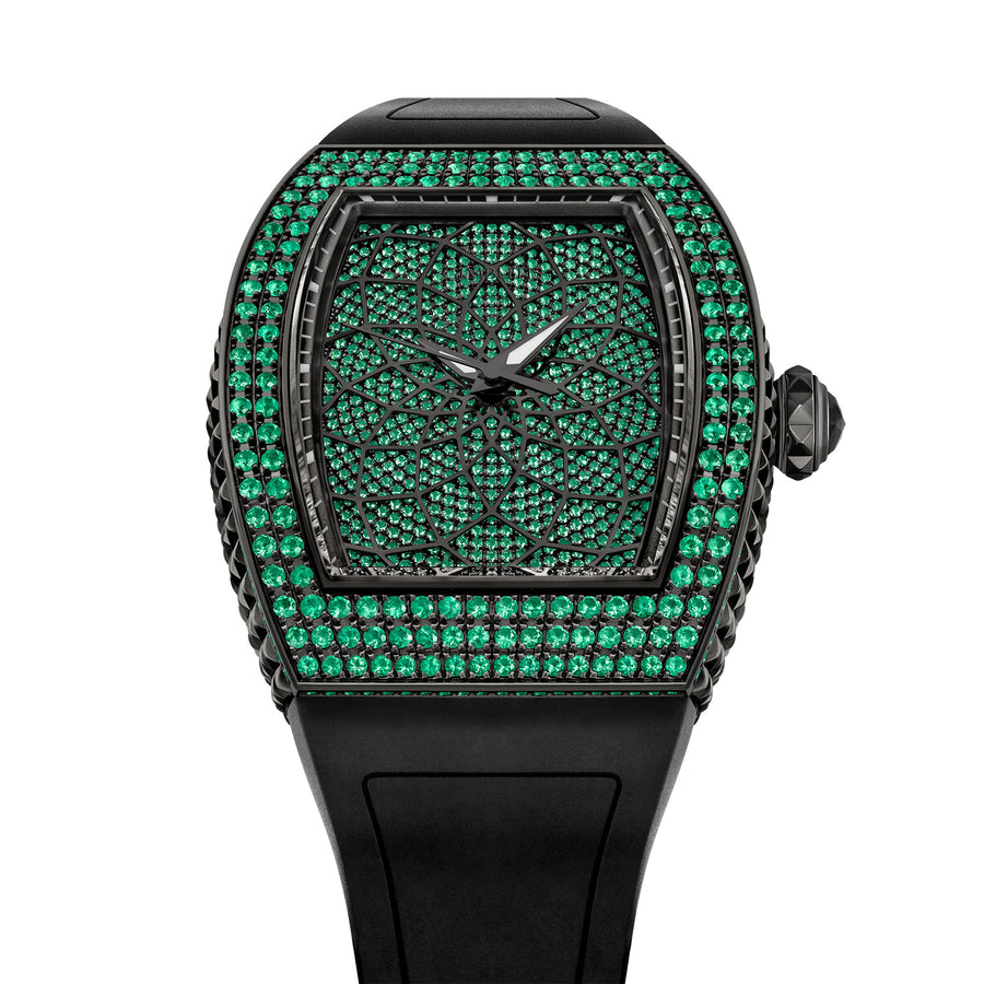 Avantgarde DLC Solid Gold with Emeralds Watch