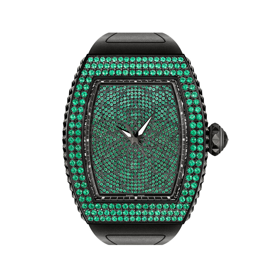 Avantgarde DLC Solid Gold with Emeralds Watch