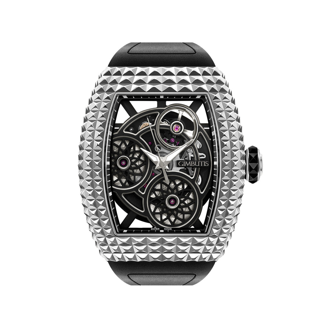 Avantgarde Pinecone Skeleton White Gold Watch