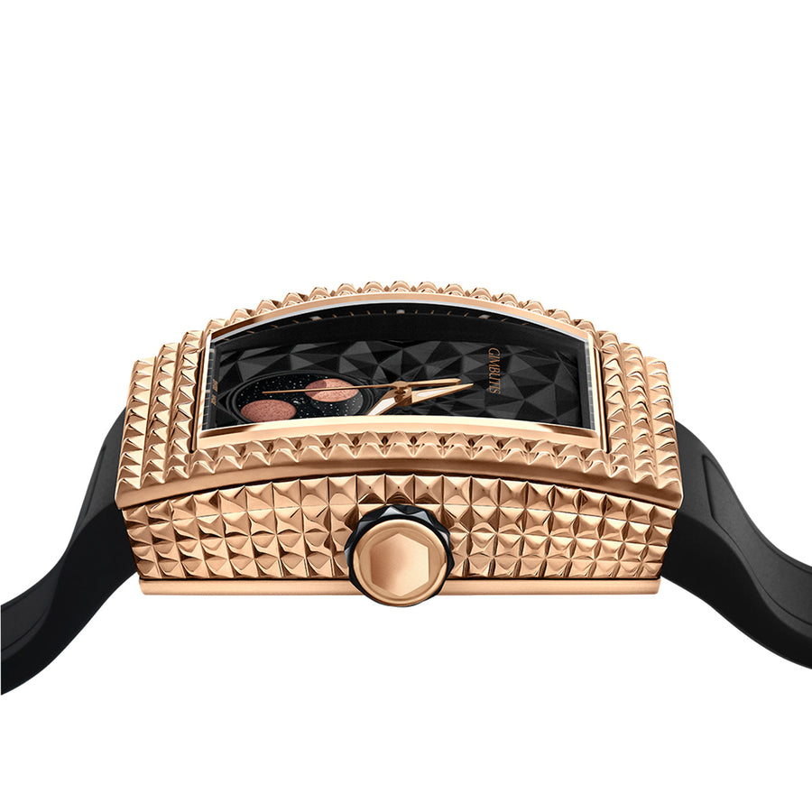 Avantgarde Pinecone Rose Gold Moon Face Timepieces Watch