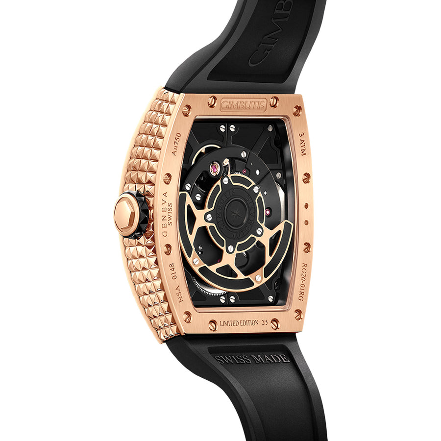 Avantgarde Pinecone Rose Gold Moon Face Timepieces Watch