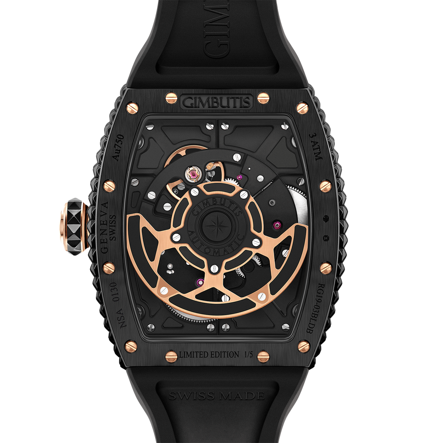 Avantgarde Pinecone Black DLC Solid Gold Watch Gimbutis House