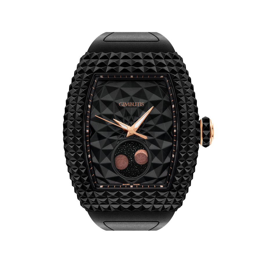 Avantgarde Pinecone Black DLC Solid Gold Watch