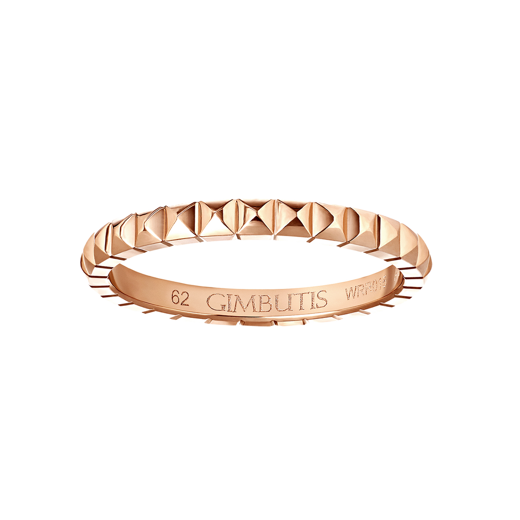 Pinecone Rose Gold Wedding Ring